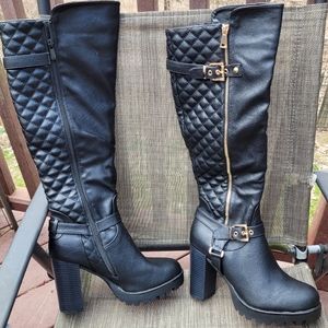 Dream Pairs womens platform knee high boots size 9